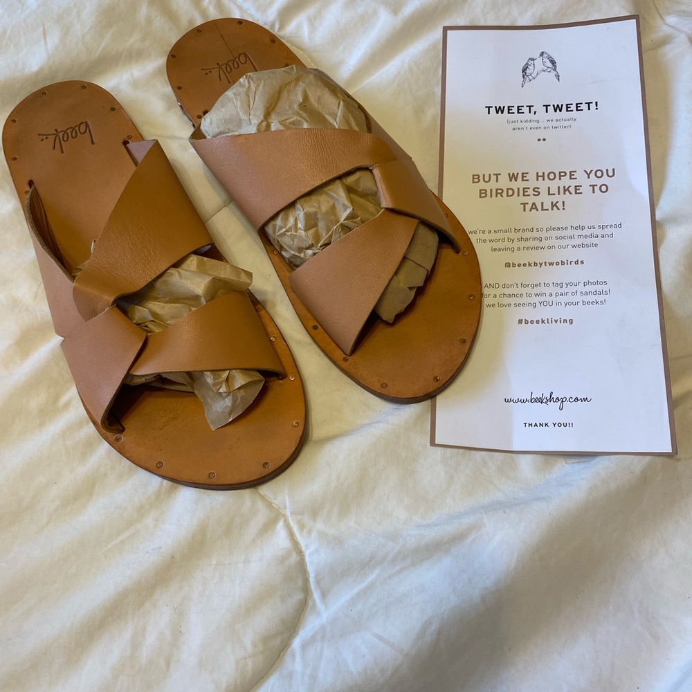 Beek Pigeon Leather Sandal in Natural